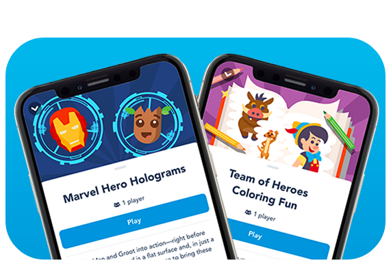 Two smart phones showing additional games.