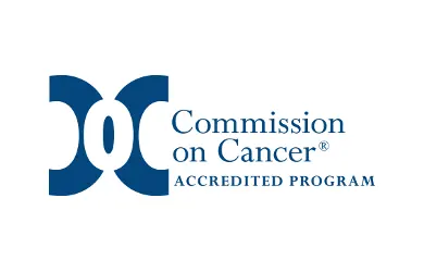 Commission on Cancer Accredited Program logo medallion.