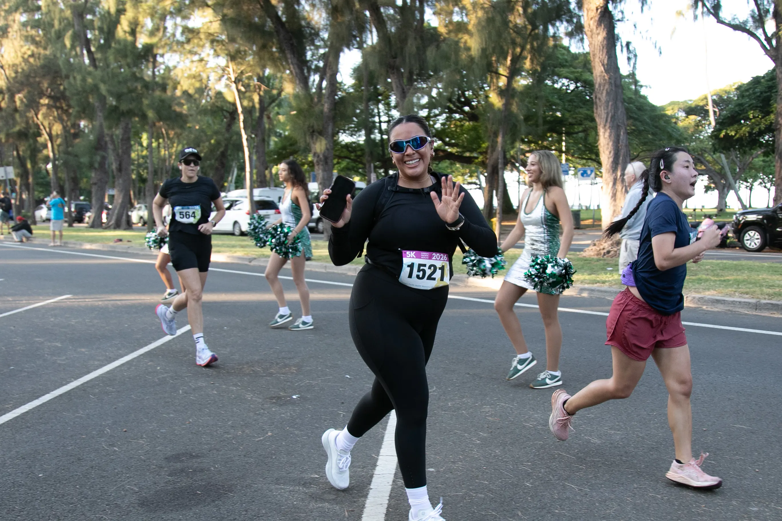 5K participant approaching the finish line.