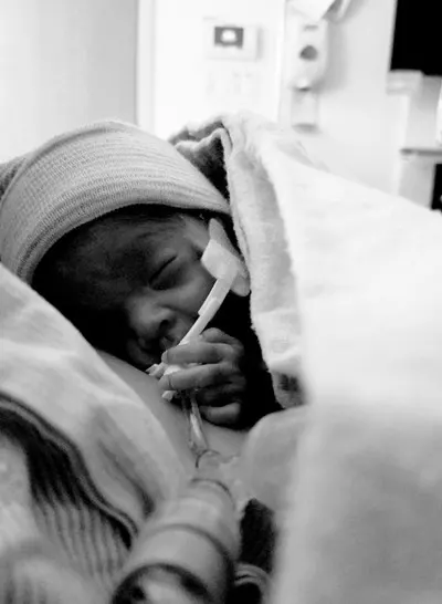 Kalley-Mae as a micro-preemie. 