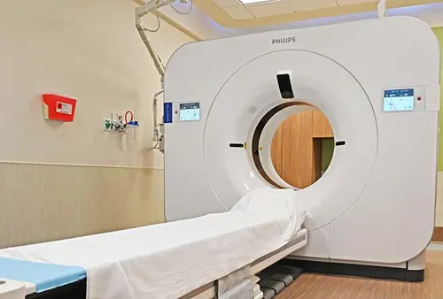 The new CT scanner donated by Meta Platforms CEO Mark Zuckerberg, his wife Dr. Priscilla Chan, and The William, Jeff and Jennifer Gross Family Foundation at Wilcox Medical Center.